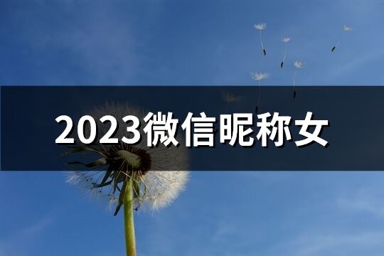 2023微信昵称女(1591个)