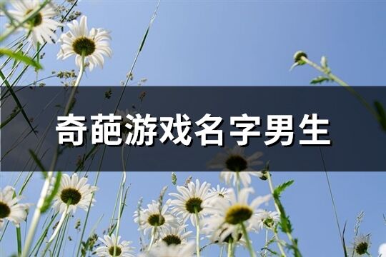 奇葩游戏名字男生(共214个)