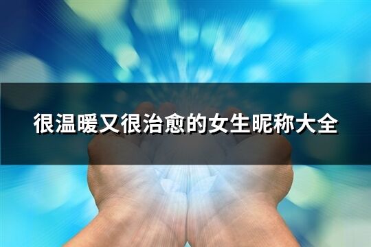 很温暖又很治愈的女生昵称大全(共430个)