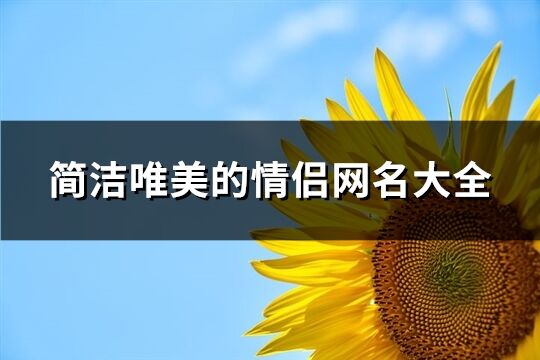 简洁唯美的情侣网名大全(共95个)