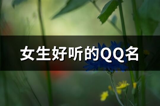 女生好听的QQ名(精选395个)