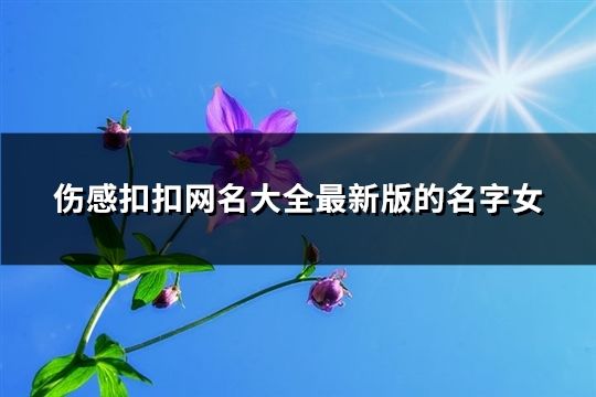 伤感扣扣网名大全最新版的名字女(精选90个)