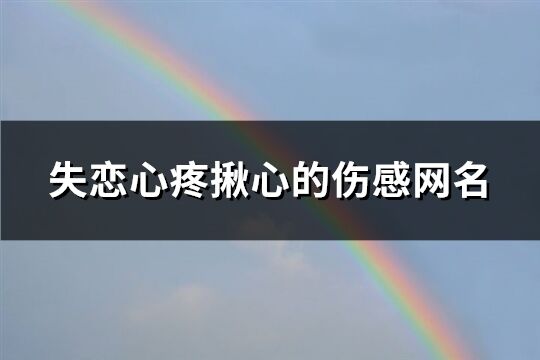 失恋心疼揪心的伤感网名(精选642个)