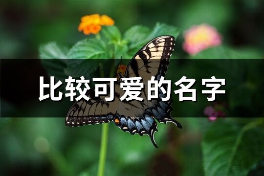 比较可爱的名字(精选598个)