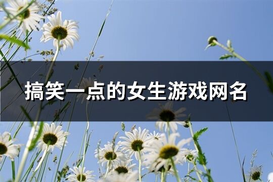 搞笑一点的女生游戏网名(精选314个)