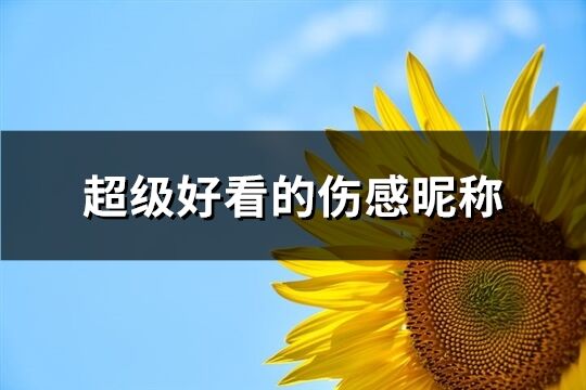 超级好看的伤感昵称(共247个)