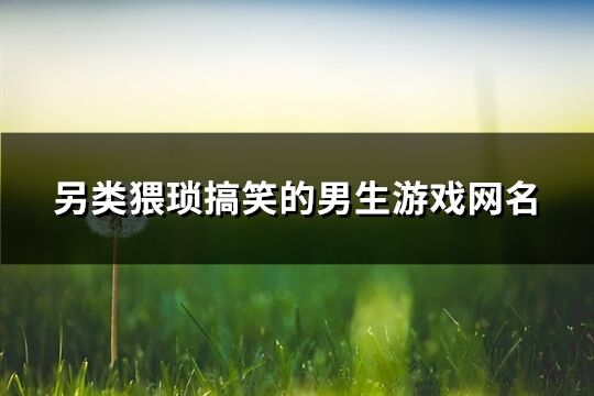 另类猥琐搞笑的男生游戏网名(精选189个)