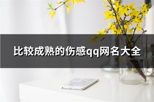 比较成熟的伤感qq网名大全(共83个)