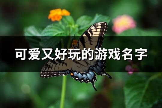 可爱又好玩的游戏名字(精选315个)