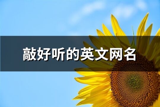 敲好听的英文网名(221个)