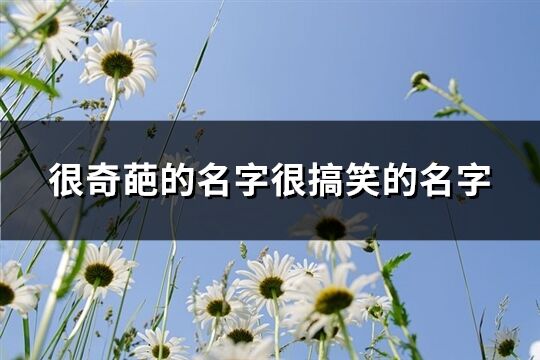 很奇葩的名字很搞笑的名字(123个)