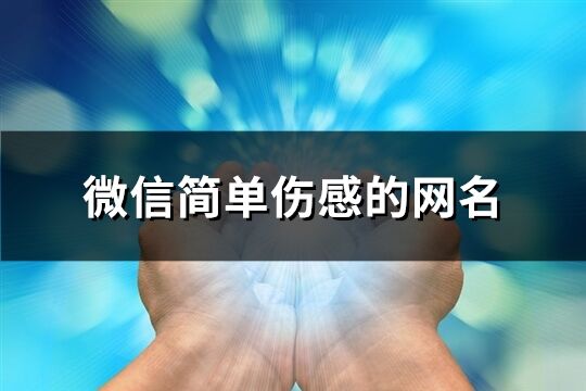 微信简单伤感的网名(599个)