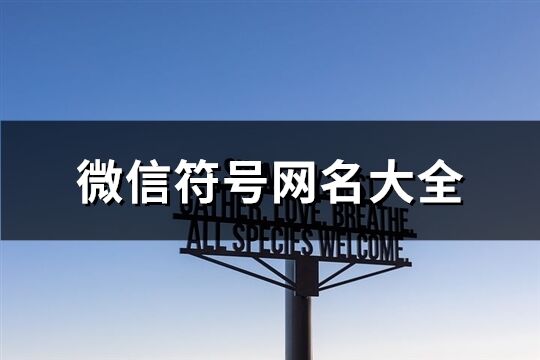 微信符号网名大全(精选81个)