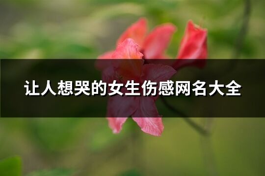 让人想哭的女生伤感网名大全(精选111个)