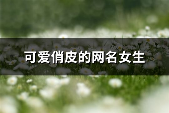 可爱俏皮的网名女生(161个)