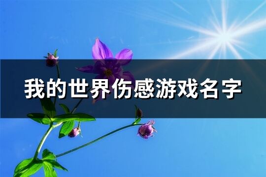 我的世界伤感游戏名字(共186个)