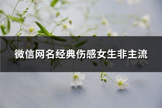 微信网名经典伤感女生非主流(259个)