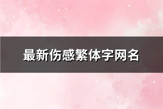 最新伤感繁体字网名(共365个)