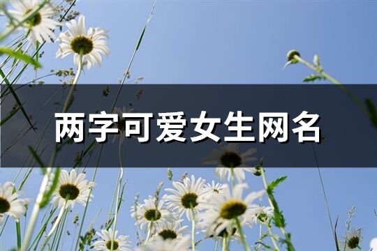 两字可爱女生网名(共1807个)