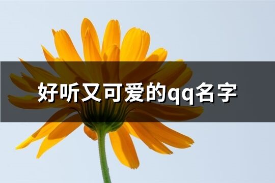 好听又可爱的qq名字(共393个)