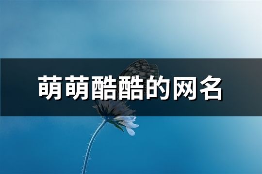 萌萌酷酷的网名(共84个)