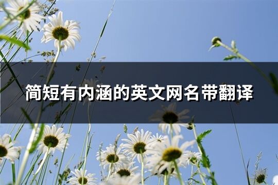 简短有内涵的英文网名带翻译(精选110个)