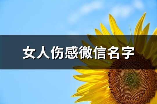 女人伤感微信名字(共181个)