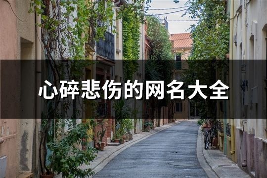 心碎悲伤的网名大全(精选533个)