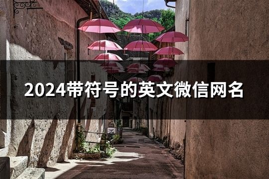 2024带符号的英文微信网名(精选49个)