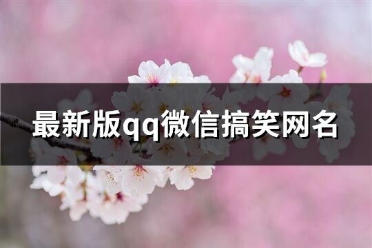 最新版qq微信搞笑网名(147个)