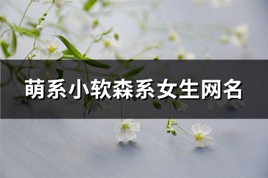 萌系小软森系女生网名(147个)