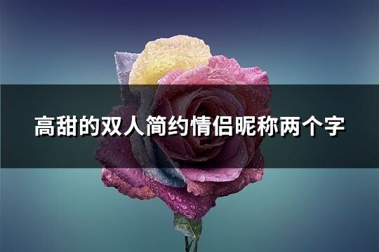 高甜的双人简约情侣昵称两个字(603个)