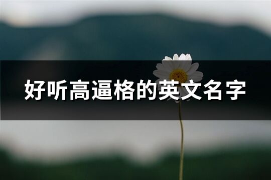 好听高逼格的英文名字(共82个)