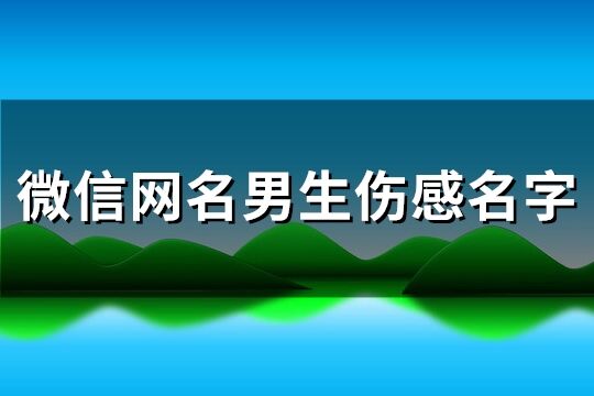 微信网名男生伤感名字(共271个)