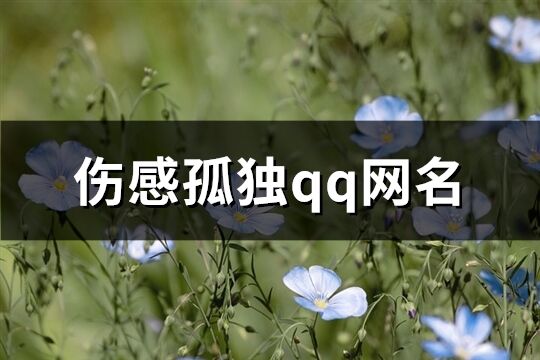 伤感孤独qq网名(精选319个)