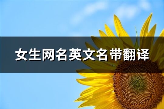 女生网名英文名带翻译(共111个)