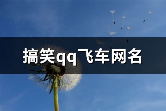 搞笑qq飞车网名(精选105个)