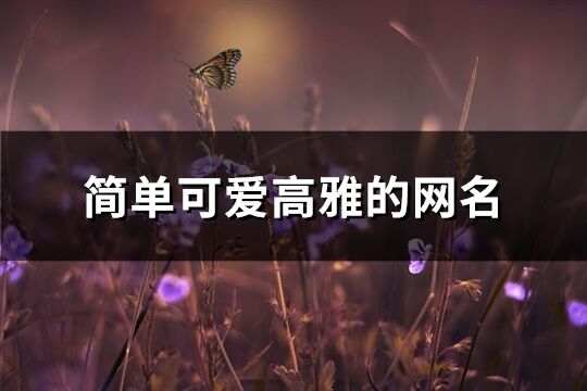 简单可爱高雅的网名(共228个)