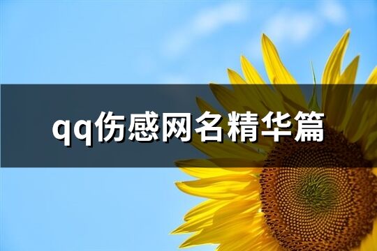 qq伤感网名精华篇(共191个)