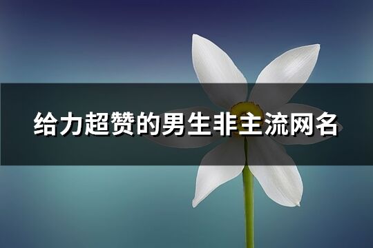 给力超赞的男生非主流网名(共273个)