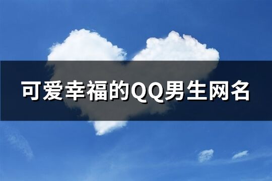 可爱幸福的QQ男生网名(518个)