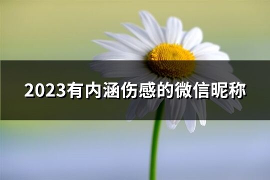 2023有内涵伤感的微信昵称(3324个)