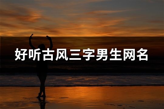 好听古风三字男生网名(778个)