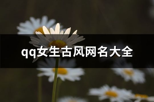 qq女生古风网名大全(793个)