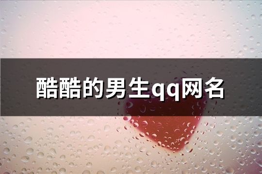 酷酷的男生qq网名(共515个)