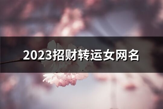 2023招财转运女网名(精选1251个)