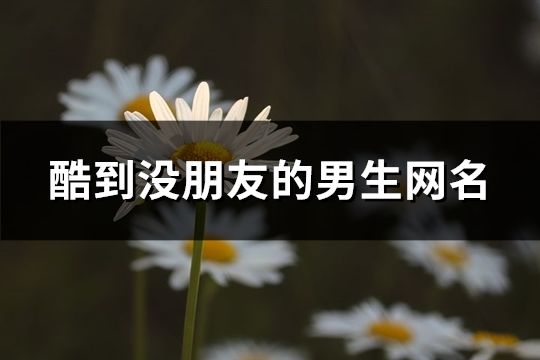 酷到没朋友的男生网名(共97个)