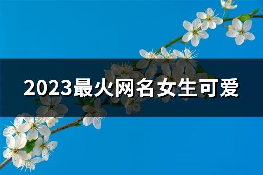 2023最火网名女生可爱(共846个)