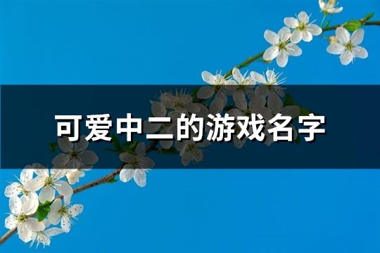 可爱中二的游戏名字(224个)