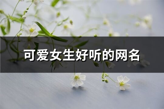 可爱女生好听的网名(566个)